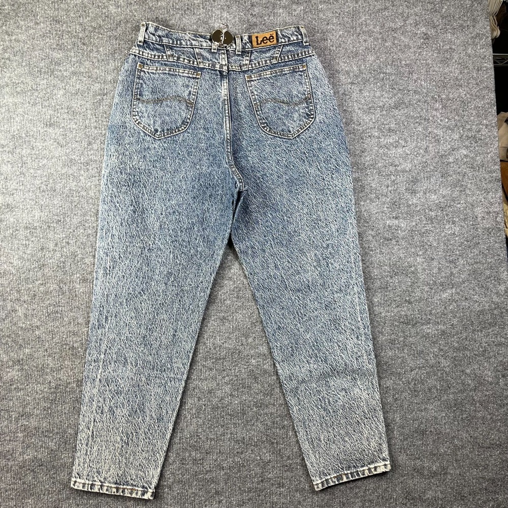 Vintage Lee Jeans Women's 16P Acid Wash Denim High Rise Union Made USA - 31X27 - Picture 2 of 11